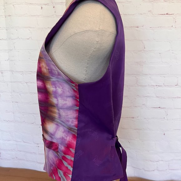 Tie Dyed Vest - Unisex - Purples & Pinks - Size Medium - Picture 9 of 11